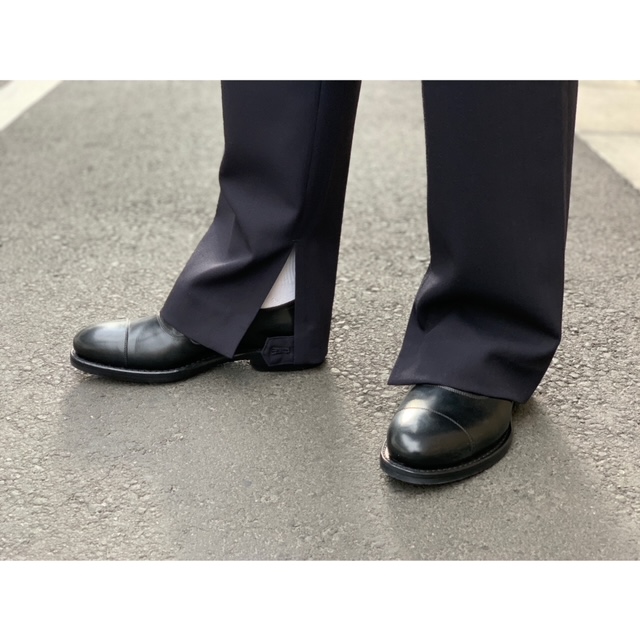 AURALEE / HARD TWIST WOOL DOBBY SLIT SLACKS - Burnish SHOP BLOG