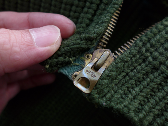 1950s Vintage German Zip-Up Wool Cardigan ヴィンテージジップアップ