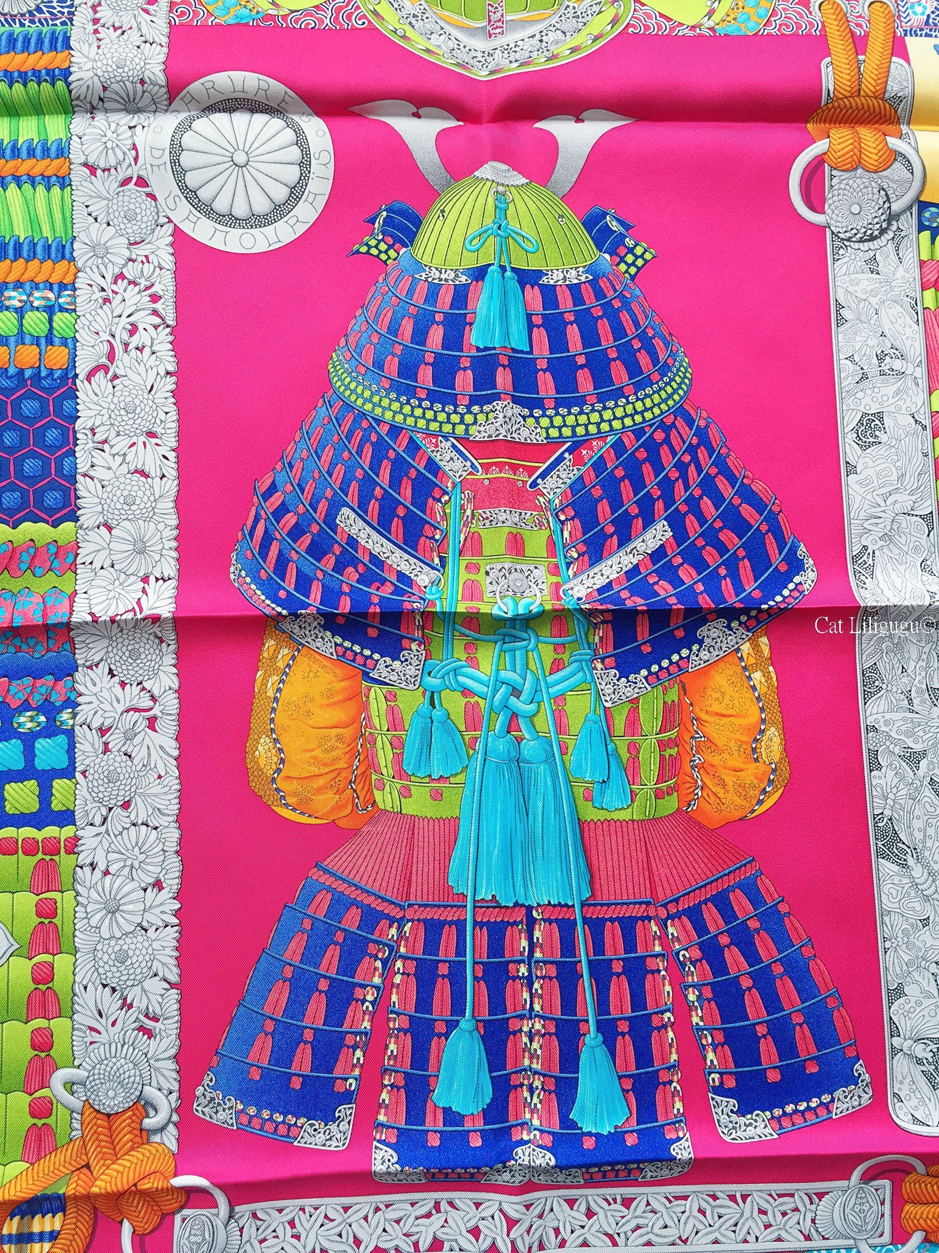 エルメス)カレ90《Parures de Samourais侍の鎧兜》スカーフ (HERMES