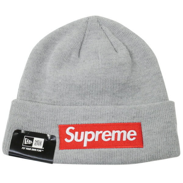 Supreme FW15 New Era Box Logo Beanie グレー (ステッカー付き