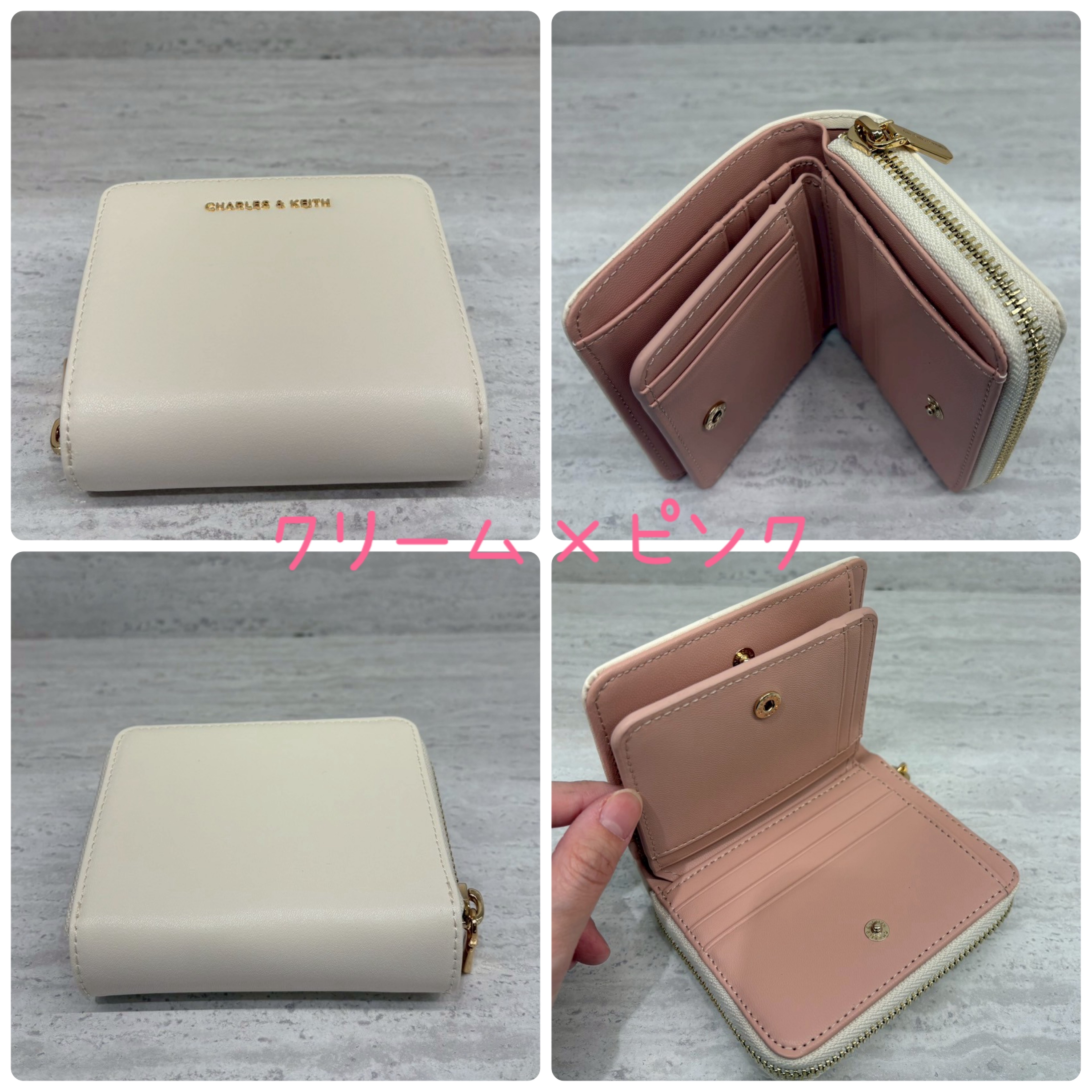 ☆CHARLES & KEITH☆Classic Zip Mini Wallet/送料込 (Charles&Keith
