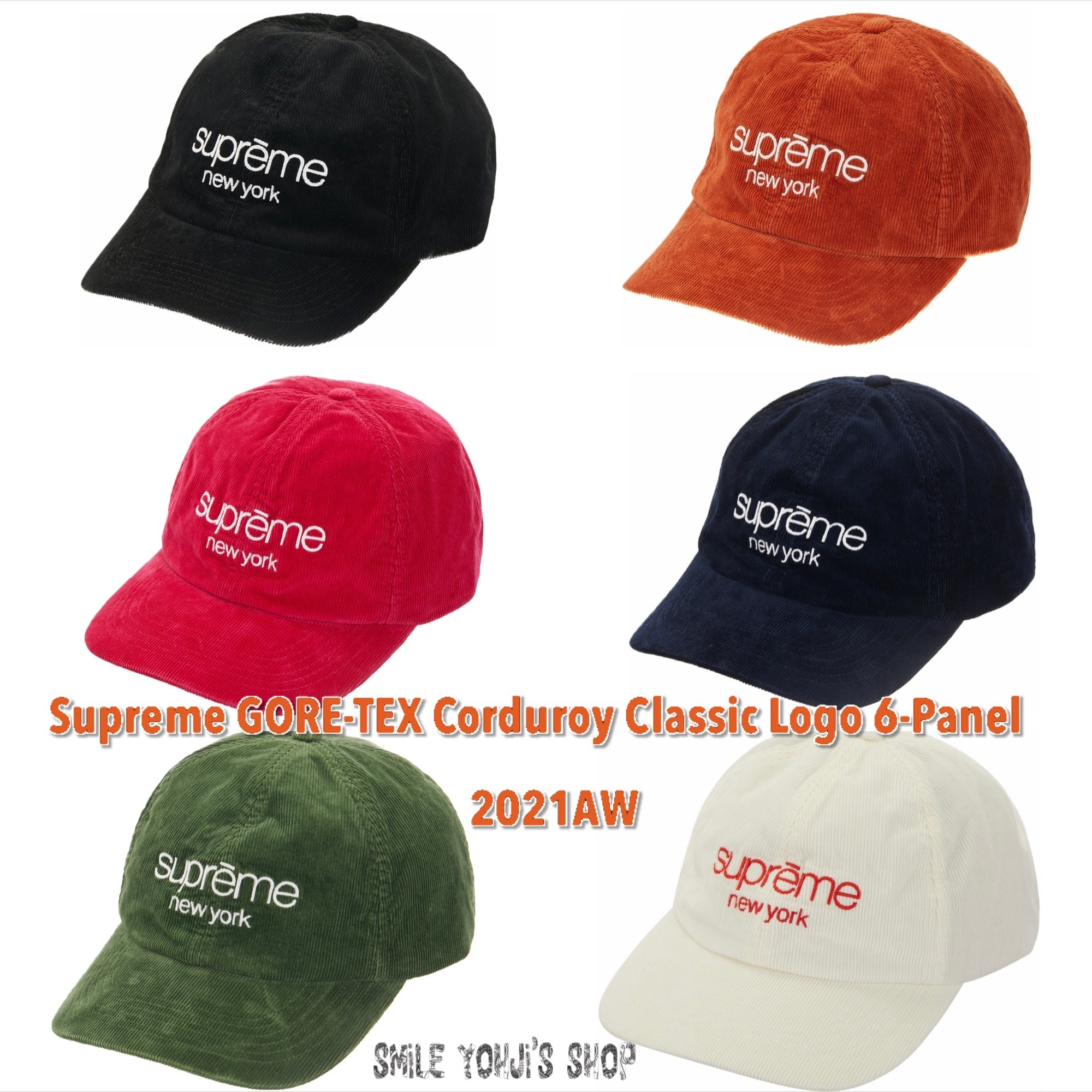 ☆21AW☆Supreme GORE-TEX Corduroy Classic Logo 6-Panel (Supreme