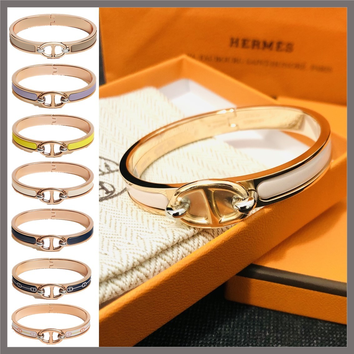 Hermes】色豊富♪ミニクリック シェーヌダンクル ブレスレット (HERMES