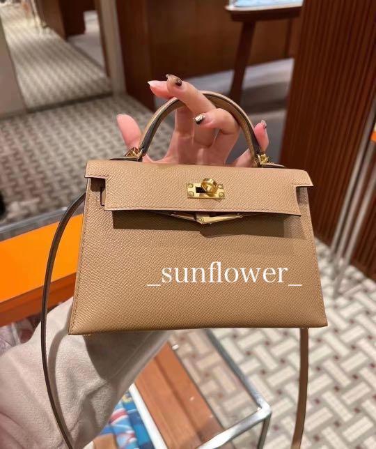 エルメス ミニケリー Kelly mini チャイ/ゴールド金具 (HERMES