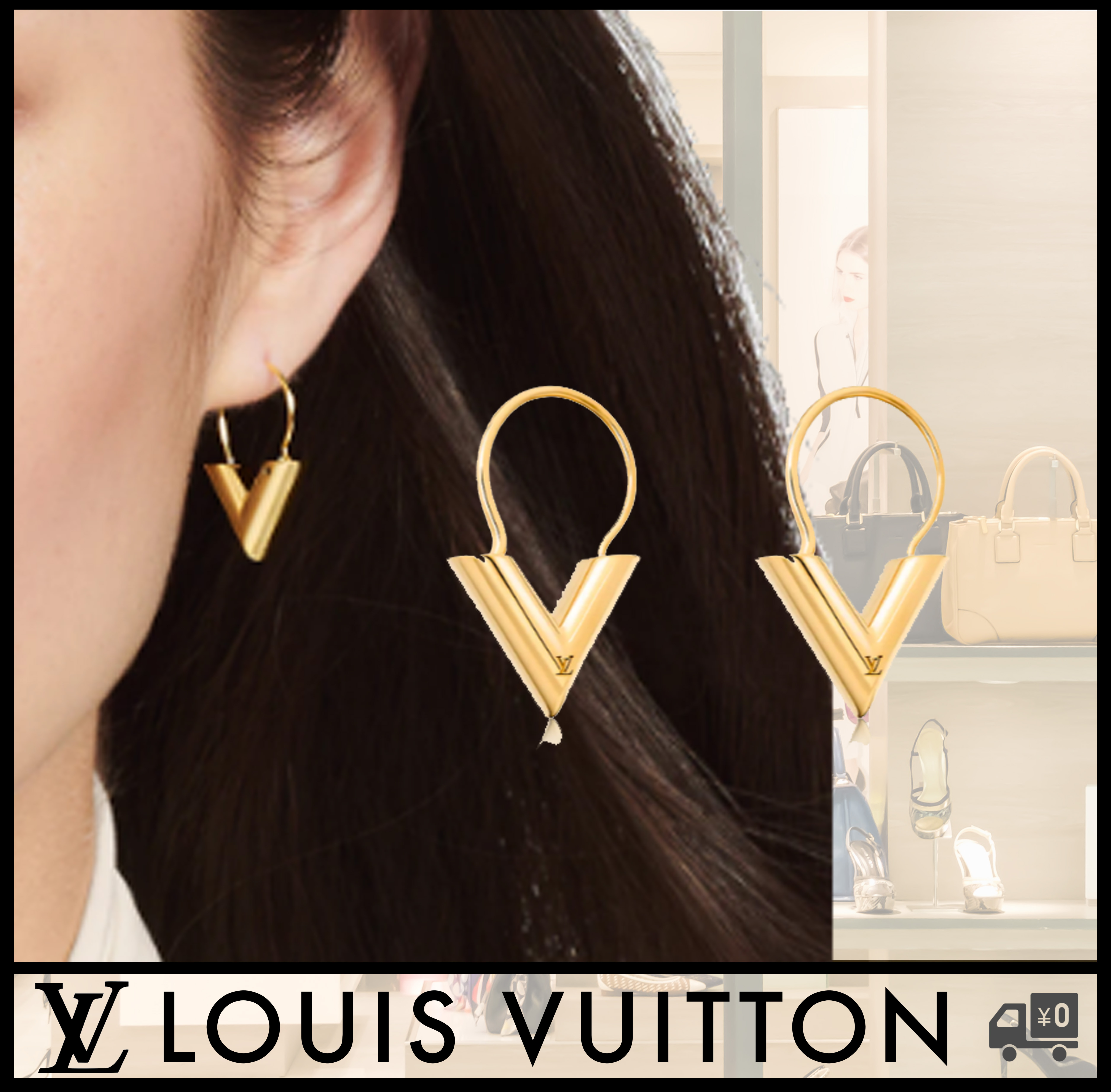 SALE】LOUIS VUITTON/ESSENTIAL V HOOPSエッセンシャルVフープ (Louis