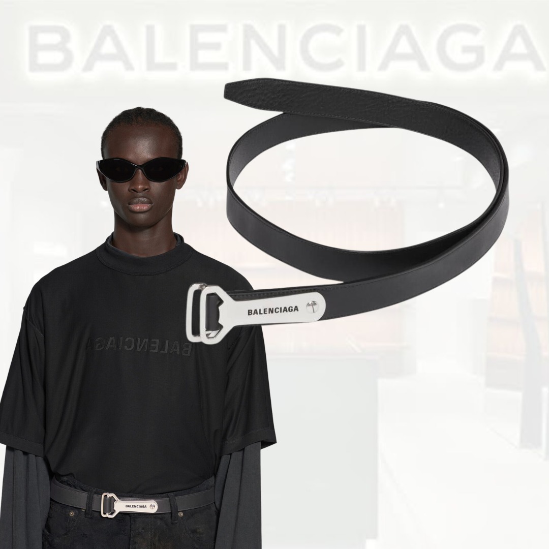 送料込直営店+BALENCIAGA+ボトルオープナー D RING ベルト (BALENCIAGA