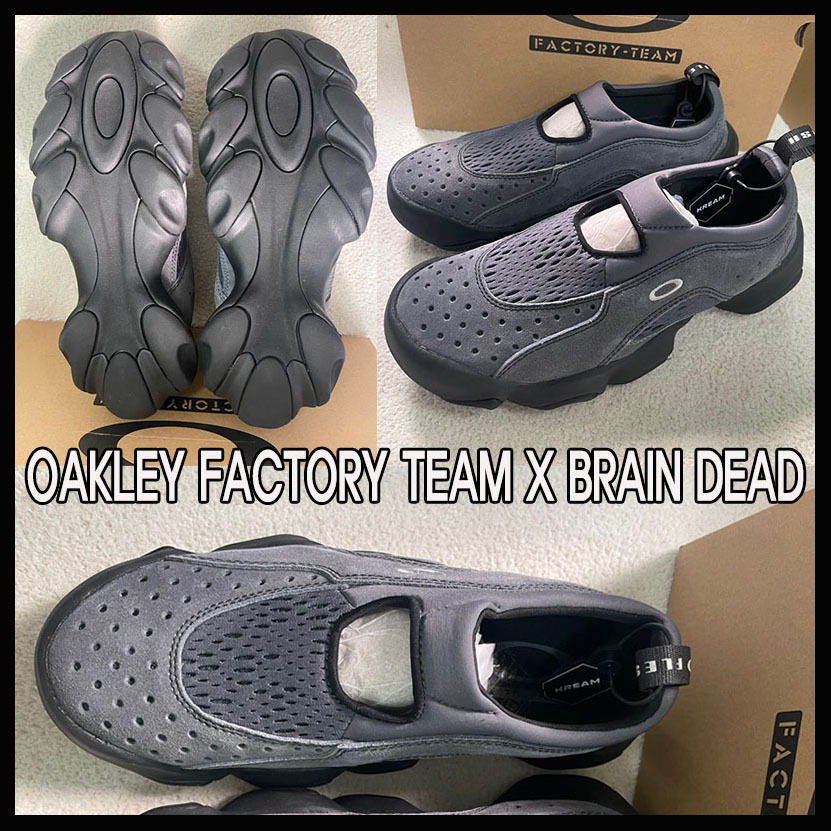 ☆OAKLEY FACTORY TEAM X BRAIN DEAD☆FLESH SANDAL ASPHALT (OAKLEY