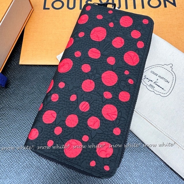 明日着 限定 LV×草間彌生コラボ♪ オールレザー 長財布 ZIPPY (Louis