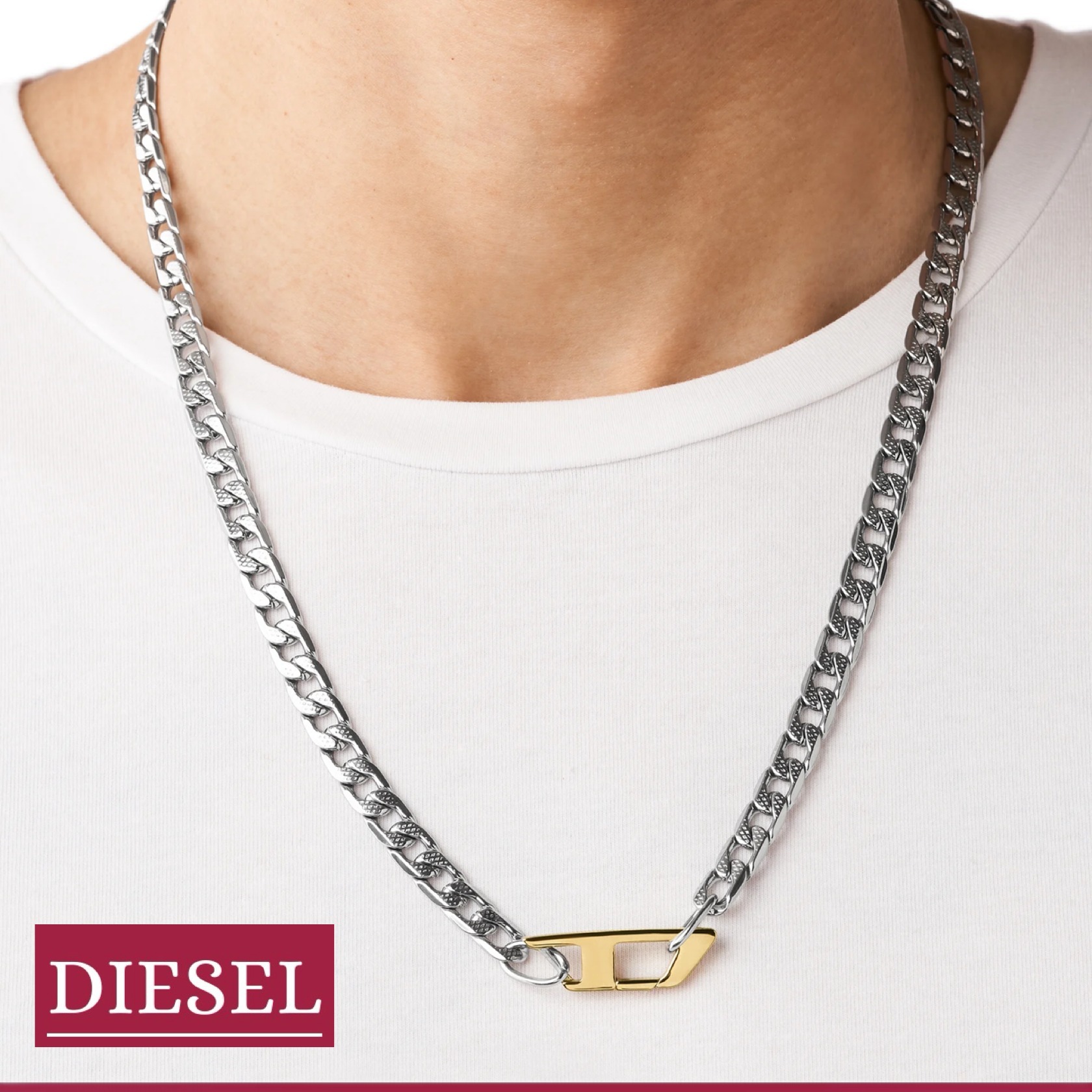 ワンアクセント】DIESEL『Dx1343 チェーンネックレス』 (DIESEL