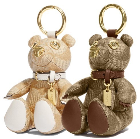 Coach コーチ ベア バッグ チャーム・シグネチャー キャンバス (Coach