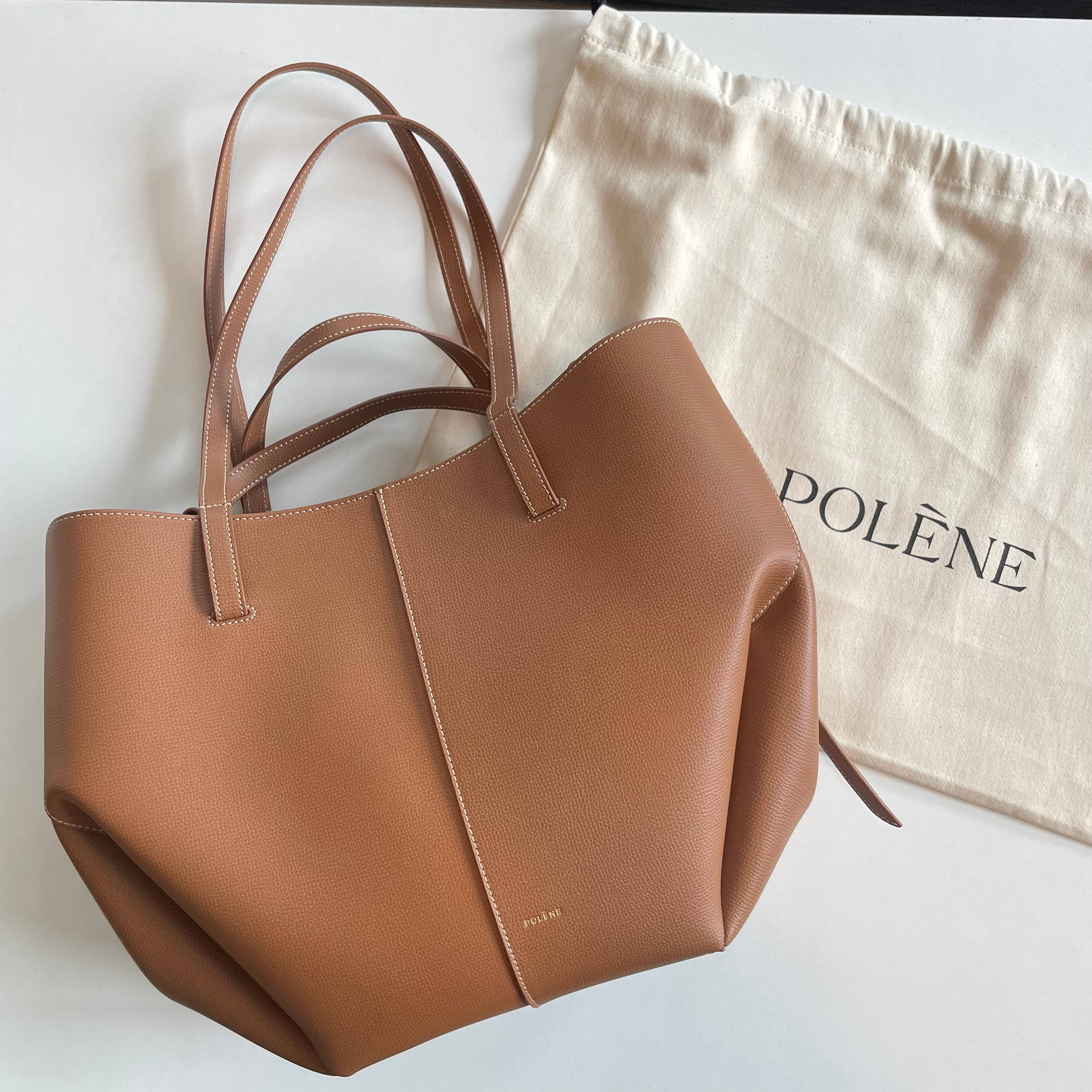 通勤バックにも♪【POLENE】Cyme 大型バスケット トートバッグ (POLENE