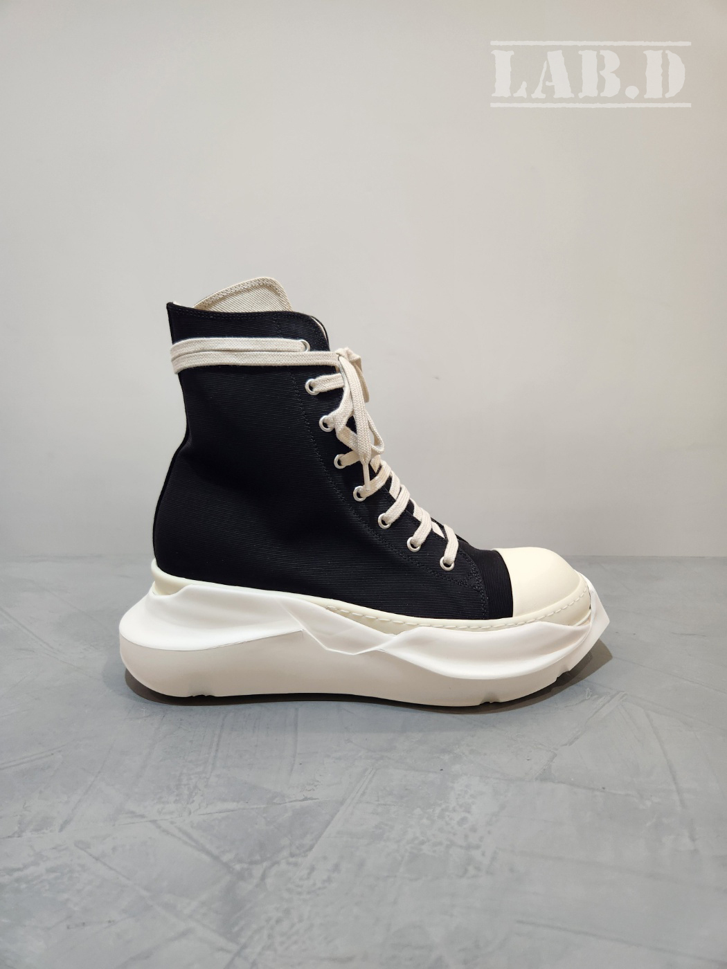 DRKSHDW | COTTON BARRE ABSTRACT SNEAKERS BLACK スニーカー (RICK