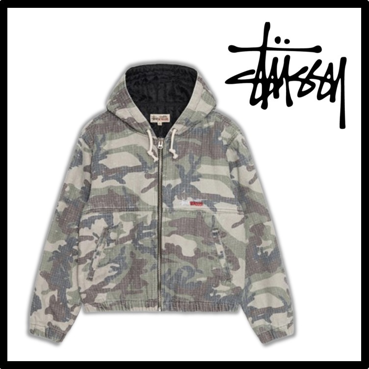 ☆送料・関税込☆STUSSY☆WORK JACKET CAMO CANVAS NEEDLEPUNCH