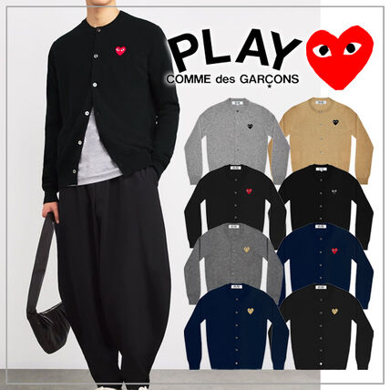 COMME des GARCONS】PLAY ハートロゴ カーディガン CREWネック (COMME
