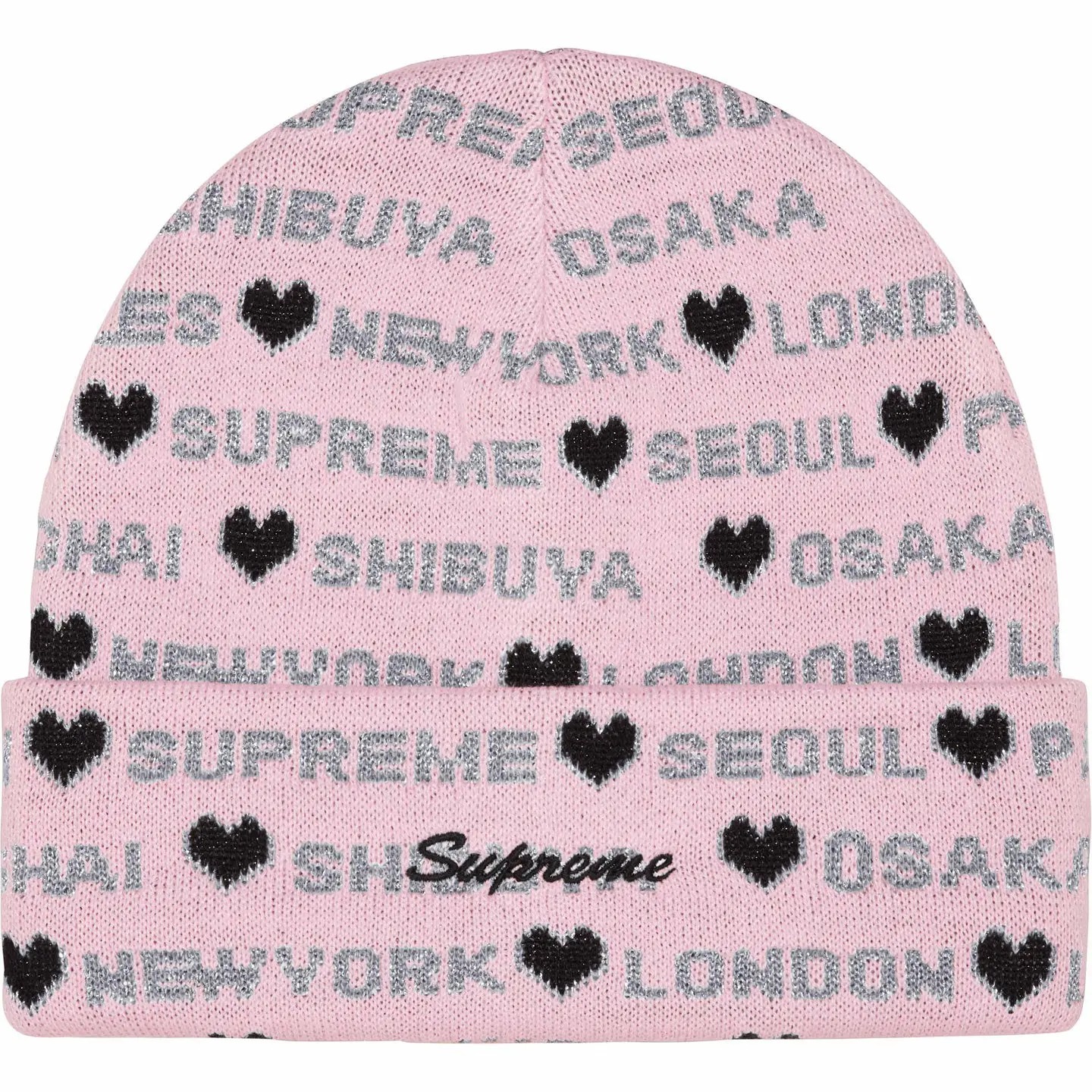 Supreme】Hearts Beanie Light Pink - 24FW (Supreme/ニットキャップ