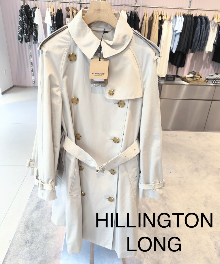 BURBERRY】HILLINGTON LONG ダブルブレストトレンチコート (Burberry