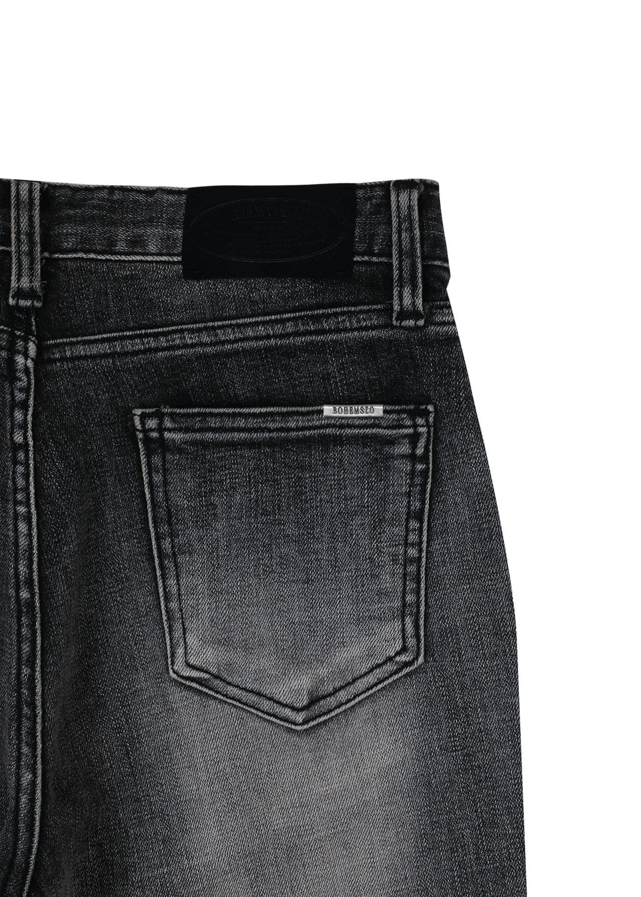 BOHEMIAN SEOUL] BOHEMSEO FRONT POCKET BOOTS CUT DENIM PANTS