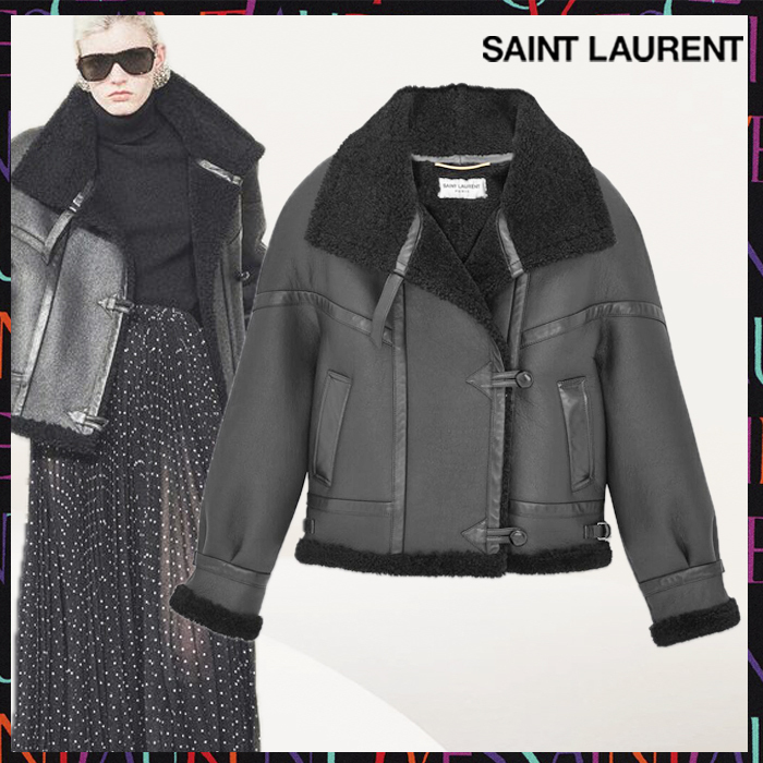 Saint Laurent《アビエイタージャケット》シアリング DHL 直営店