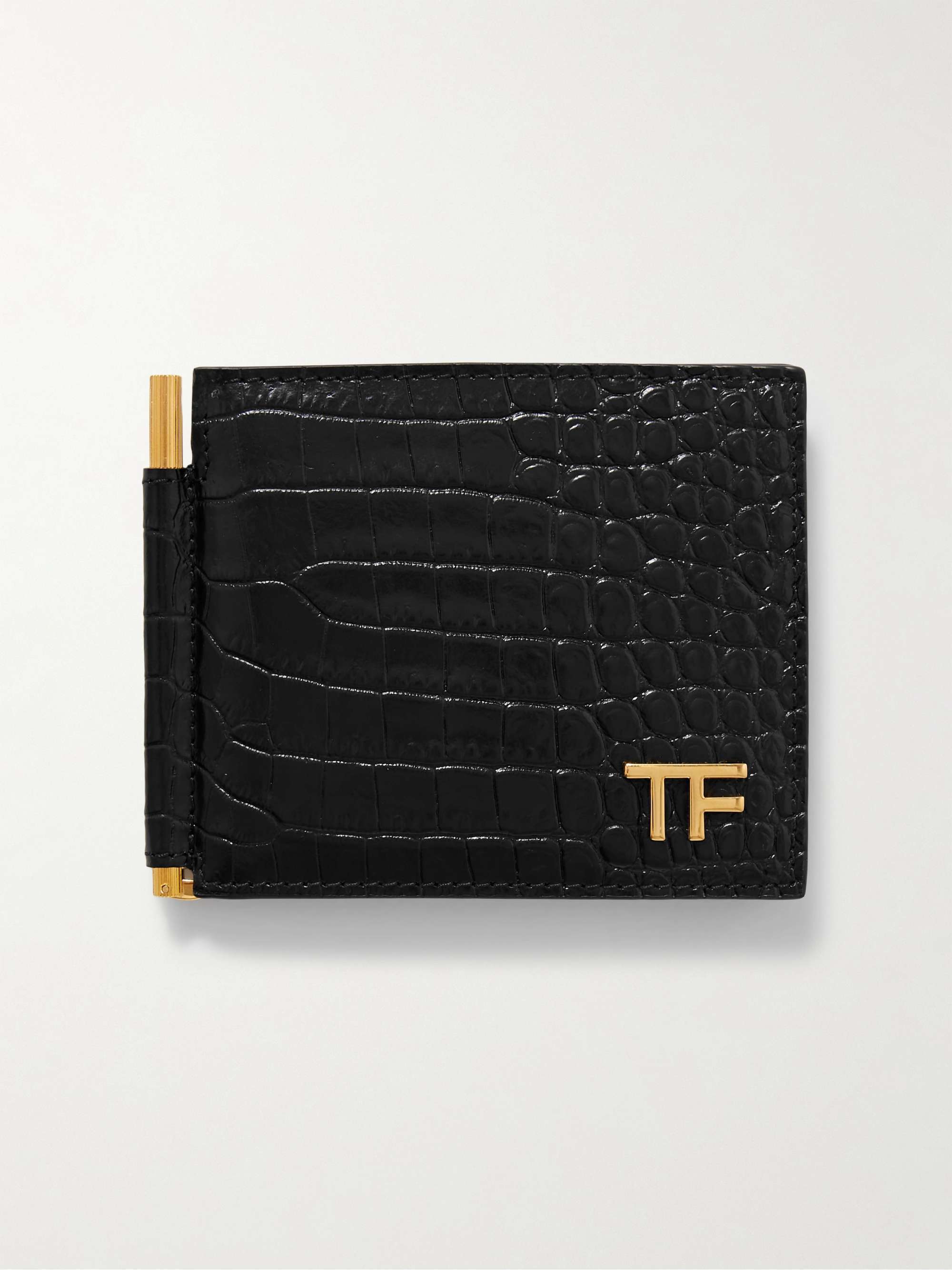 トムフォード クロコ風レザー 二つ折り財布＆マネークリップ (TOM FORD