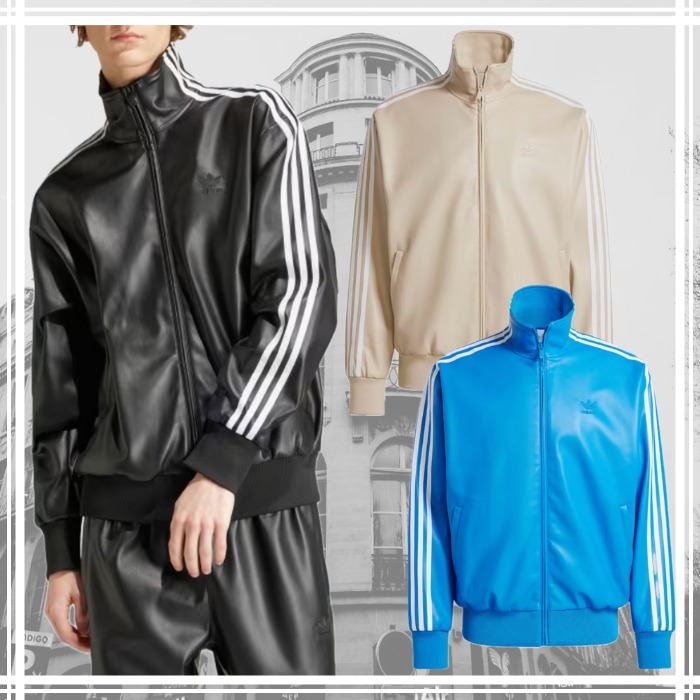 安心追跡有】大人気＊アディダス フェイクレザージャケット (adidas