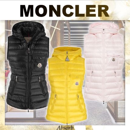 イエロー（黄色）系 M MONCLER(モンクレール) ダウンベスト(レディース