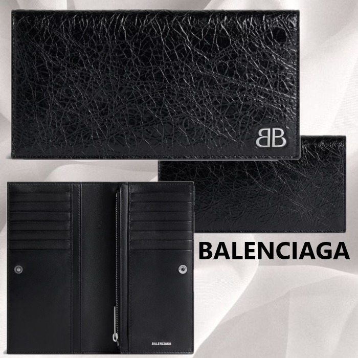 国内直営**BALENCIAGA** Monaco バーティカル ロングウォレット