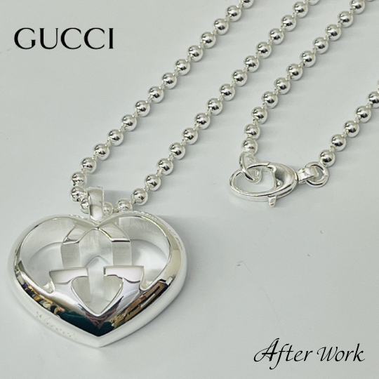 国内即発 GUCCI ハート シルバー ネックレス 246487 J8400 8106 (GUCCI