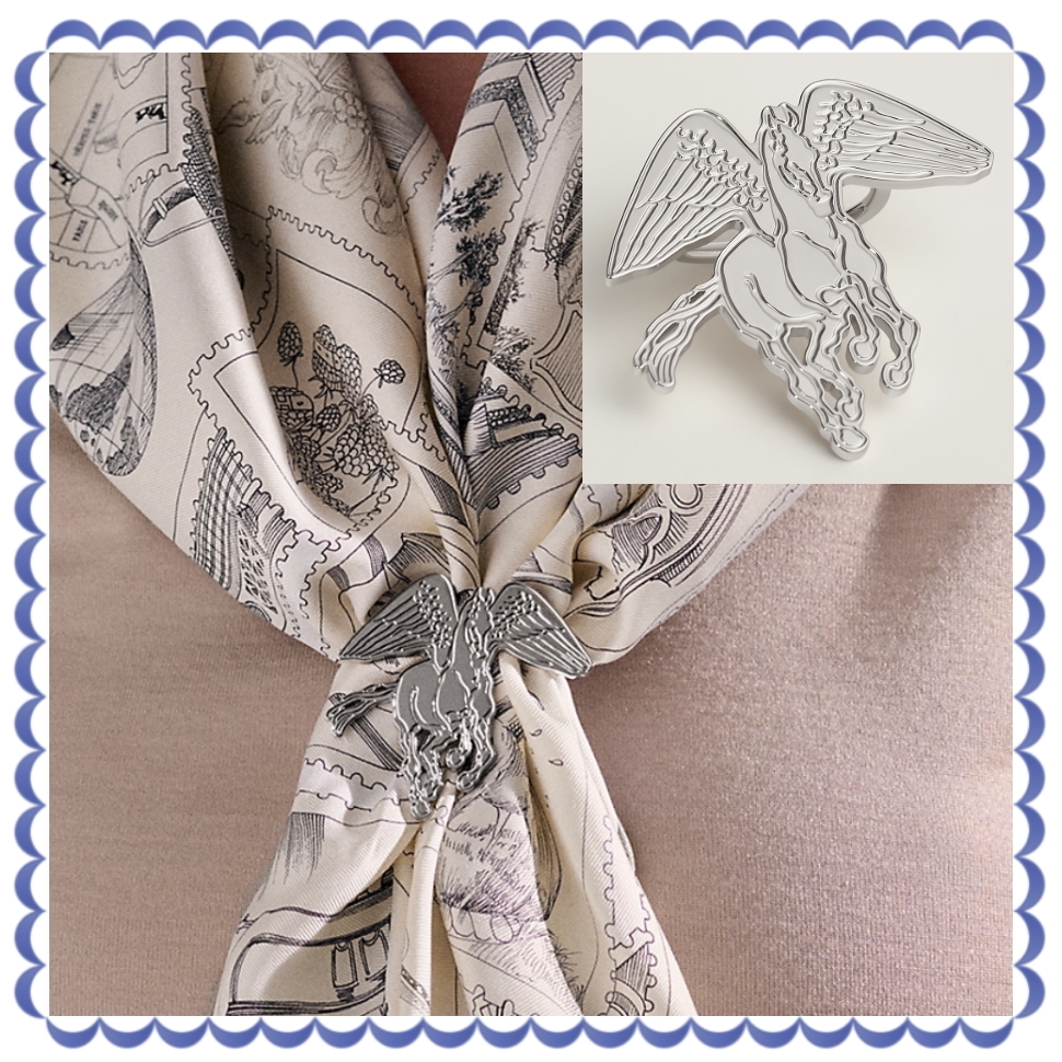 HERMES スカーフリング Pegase scarf ring 直営店ラッピング (HERMES