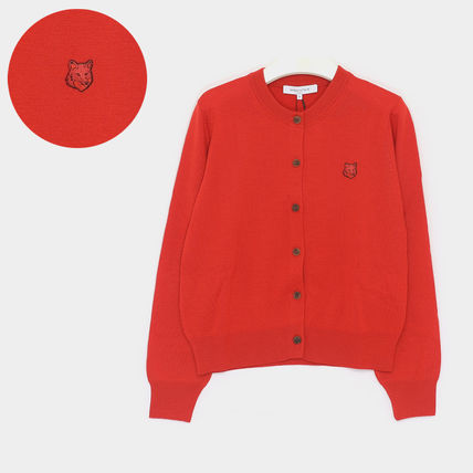 レッド（赤）系 MAISON KITSUNE(メゾンキツネ) カーディガン
