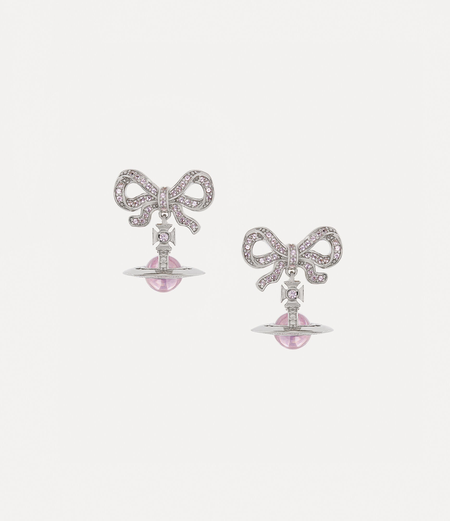 Vivienne Westwood 】Octavie リボン×立体オーブ ピアス (Vivienne