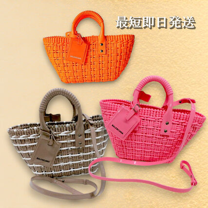 オレンジ系 BALENCIAGA(バレンシアガ) かごバッグ(レディース
