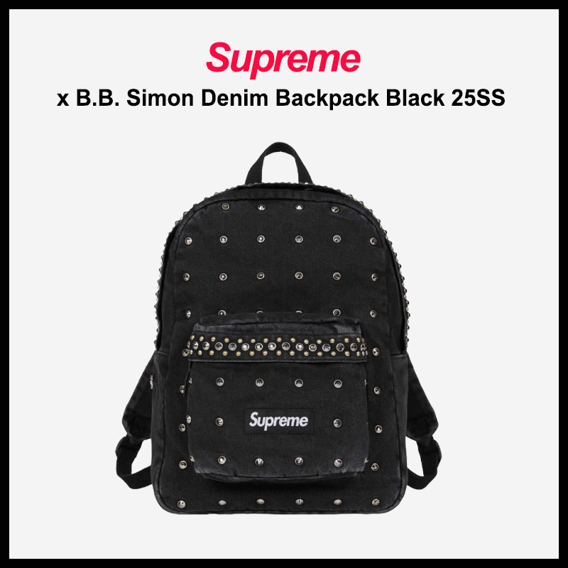 SUPREME】X B.B. SIMON DENIM BACKPACK BLACK 25SS (Supreme/バック