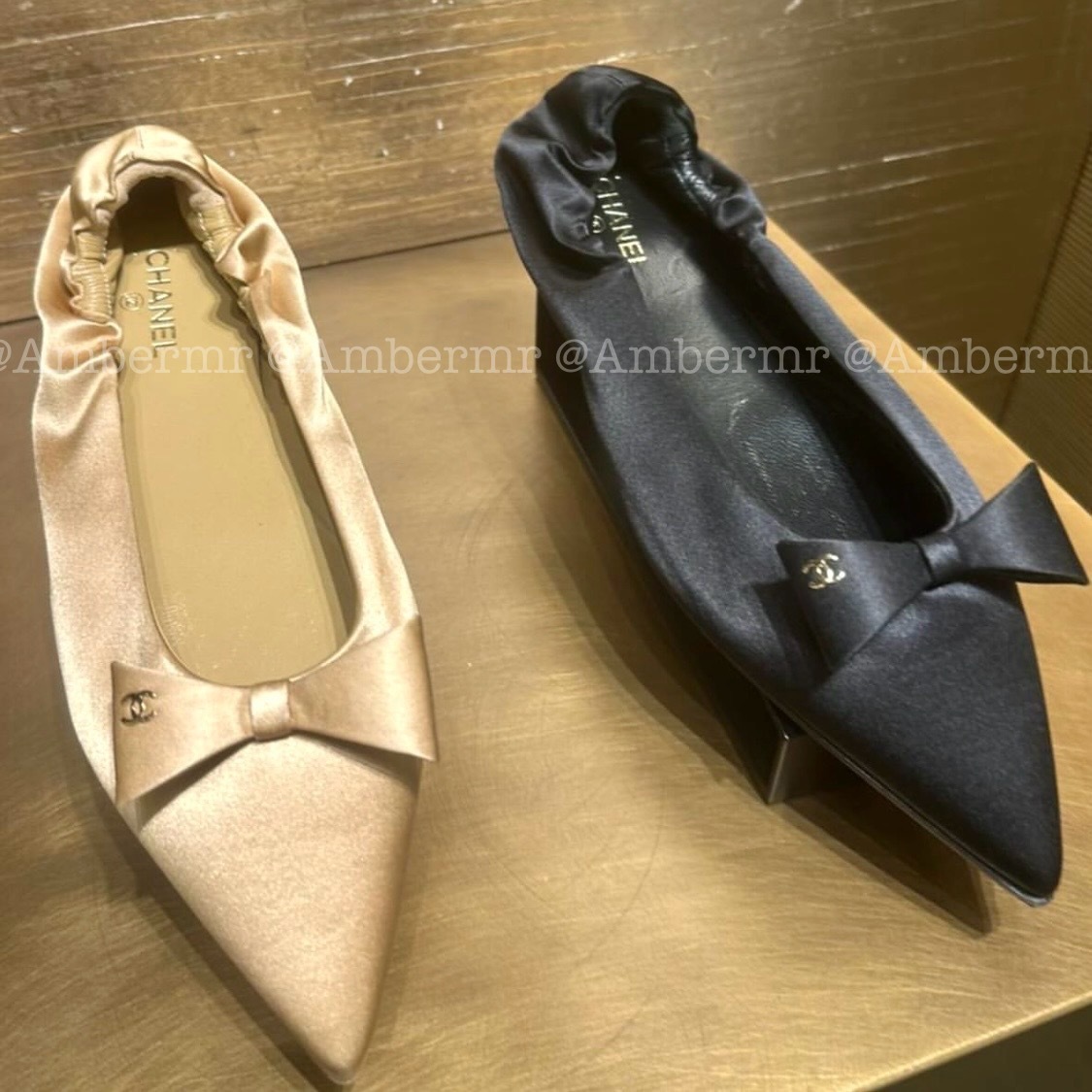 25A CHANEL CC リボンが可愛い バレエフラットシューズ (CHANEL/バレエ