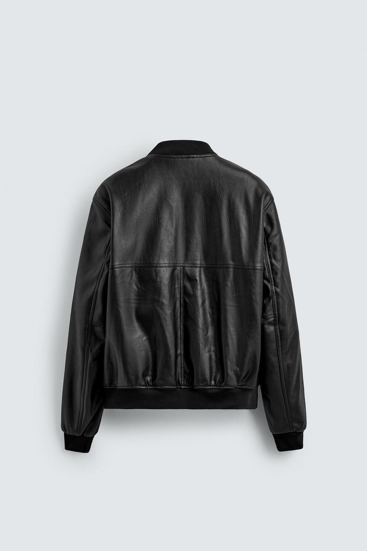 ZARA】フェイクレザーボンバージャケット 3918/412/800 (ZARA