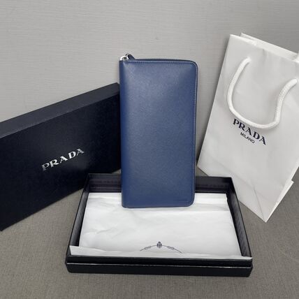 ブルー（青）系 PRADA(プラダ) 長財布(メンズ) - ブランド通販のBUYMA