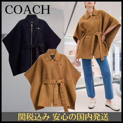 レザー Coach(コーチ) ポンチョ・ケープ(レディース) - ブランド通販の