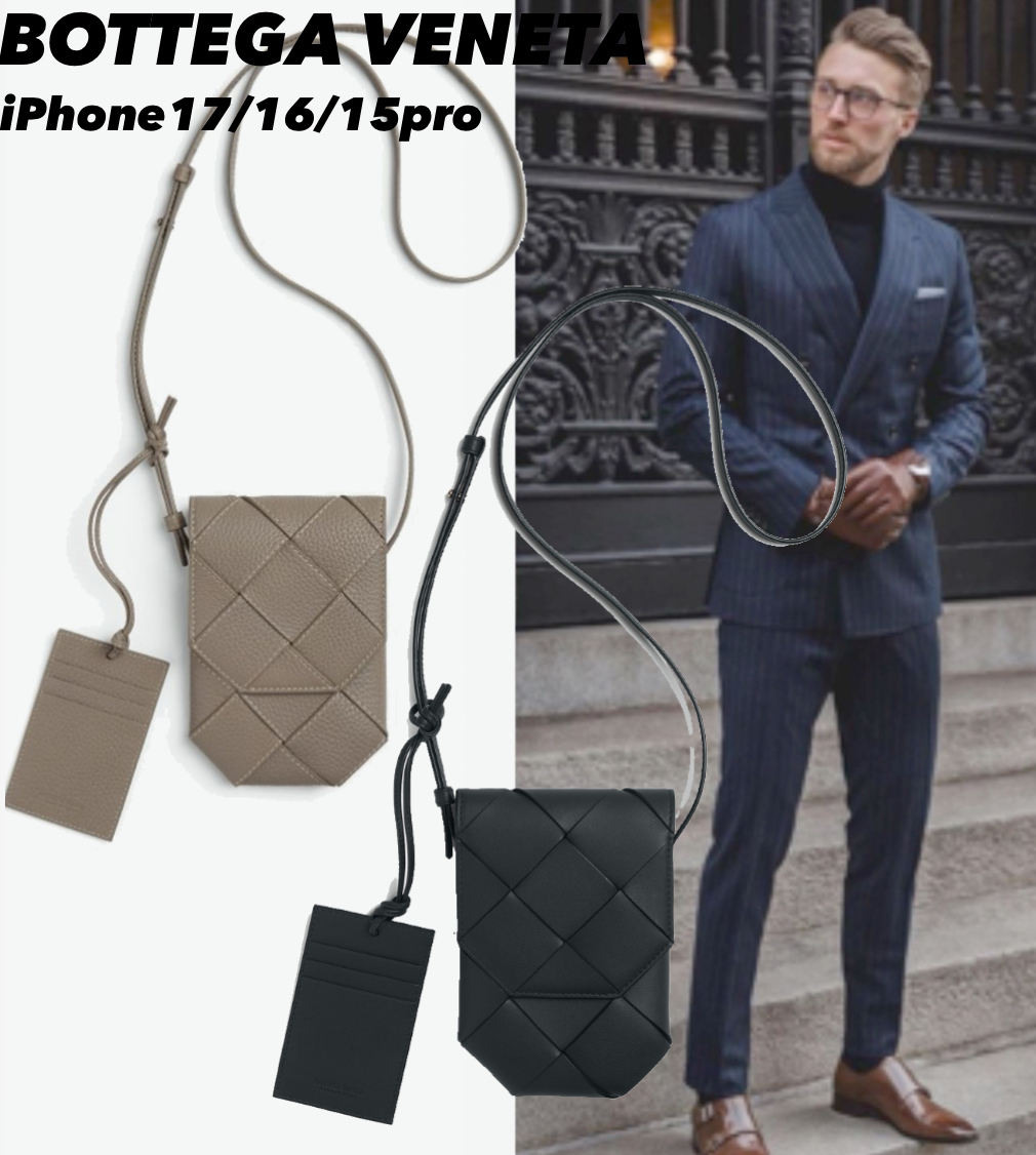 BOTTEGA VENETA DIAGO iPhone17pro ケース スマホショルダー (BOTTEGA
