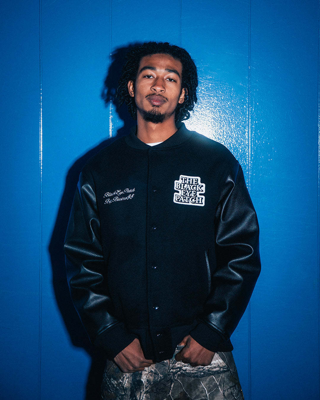 BlackEyePatch】LABEL PACK PATCHED STADIUM JACKET (BlackEyePatch