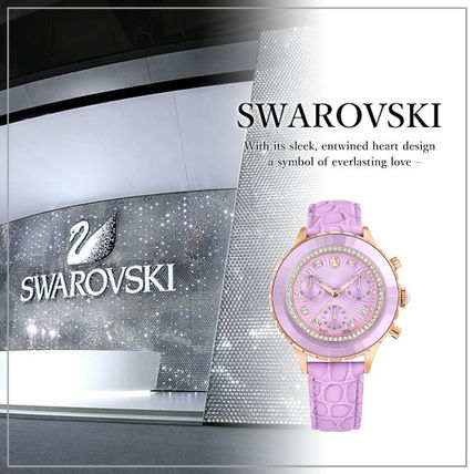 パープル（紫）系 SWAROVSKI(スワロフスキー) アナログ腕時計
