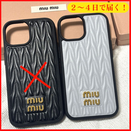 ブルー（青）系 MiuMiu(ミュウミュウ) iPhone・スマホケース