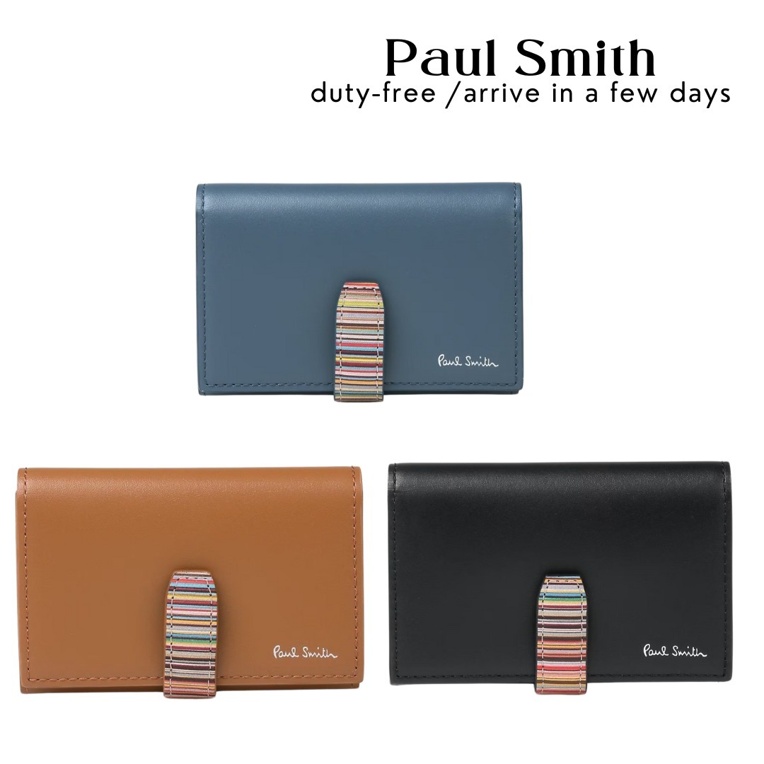 Paul Smith】シグネチャーストライプタブ SS25 名刺入れ (Paul Smith