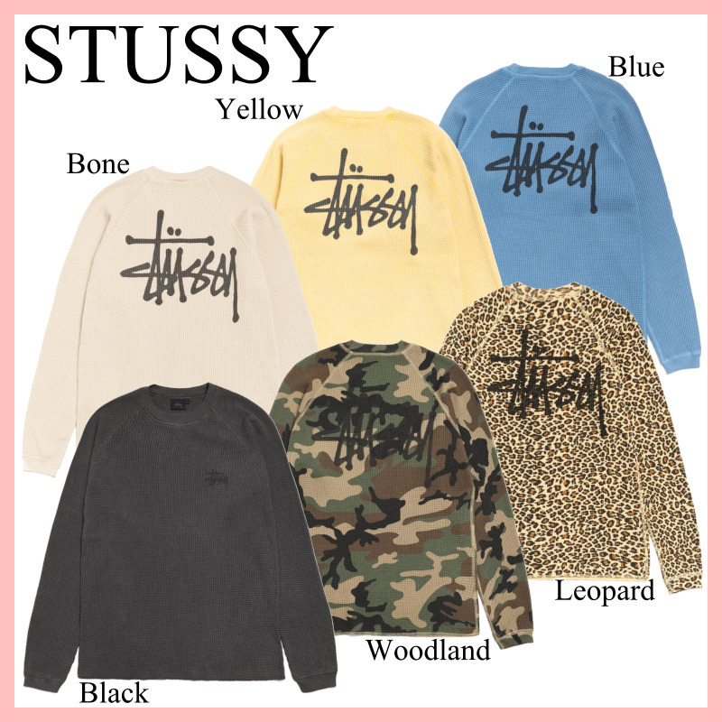 STUSSY ベーシック サーマル Tシャツ 長袖 5色 送料込み (STUSSY/T