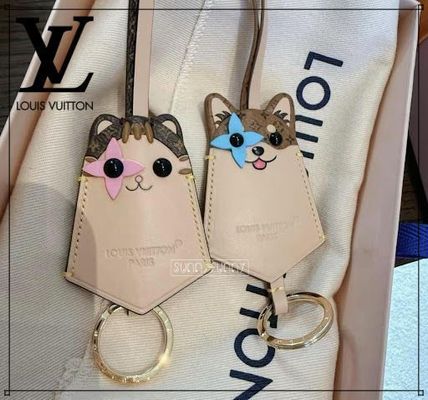 25SS☆》ルイヴィトン バッグチャーム キャット ドッグ 猫 犬 (Louis