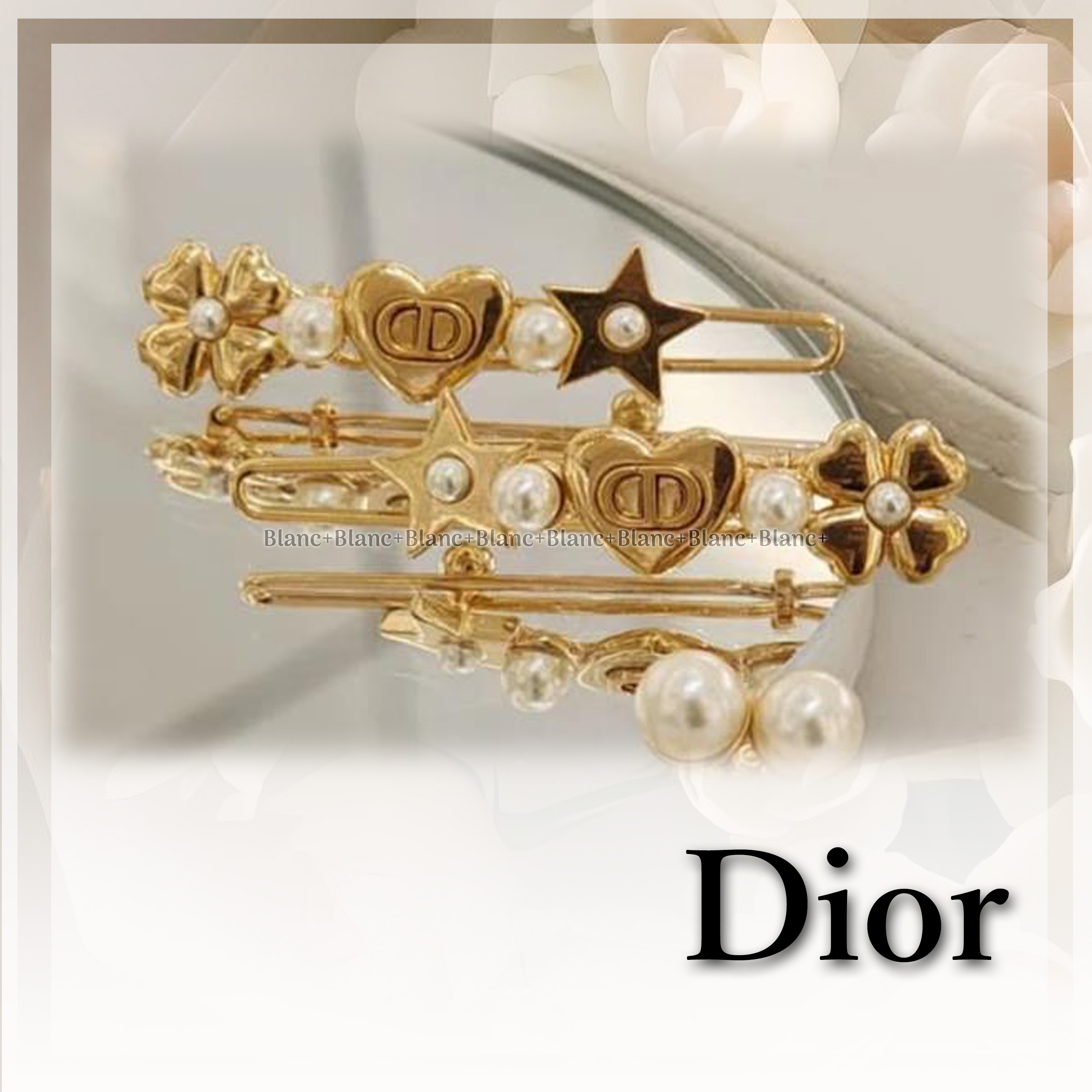 幸運を纏うヘアアクセ【Dior】Lucky Dior バレッタ セット (Dior/ヘア
