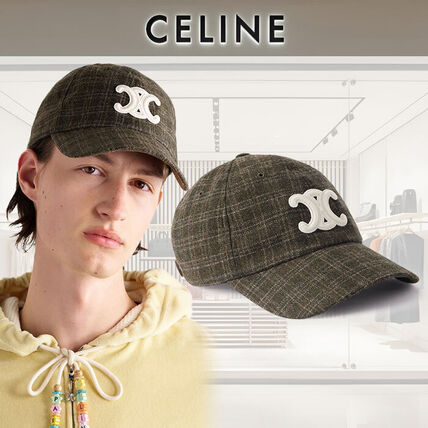 チェック柄 CELINE(セリーヌ) 帽子(メンズ) - ブランド通販のBUYMA
