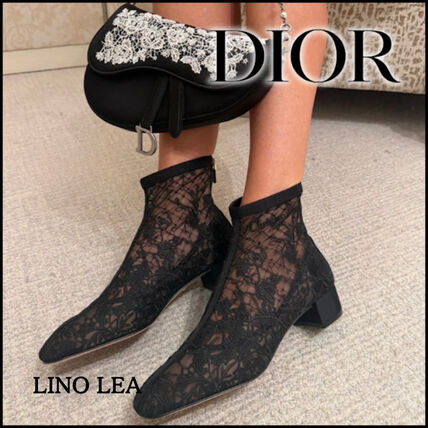 花柄 Dior(ディオール) ショートブーツ・ブーティ(レディース