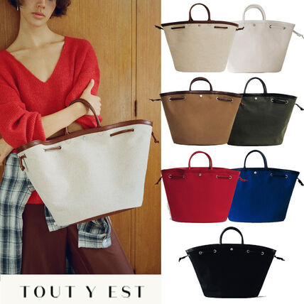 グリーン（緑）系 TOUT Y EST(トゥティエ) トートバッグ(レディース
