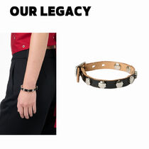 ☆OUR LEGACY☆ FLOWER BRACELET DEEP BLACK LEATHER (OUR LEGACY
