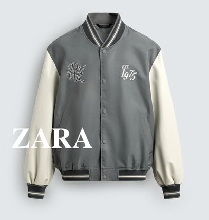 グレー（灰色）系 S ZARA(ザラ) スタジャン(メンズ) - ブランド通販のBUYMA