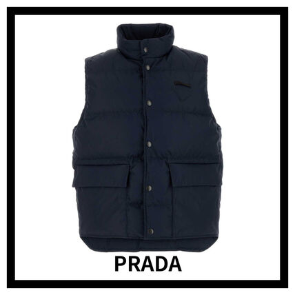 ネイビー（紺）系 XL以上 PRADA(プラダ) ダウンベスト(メンズ